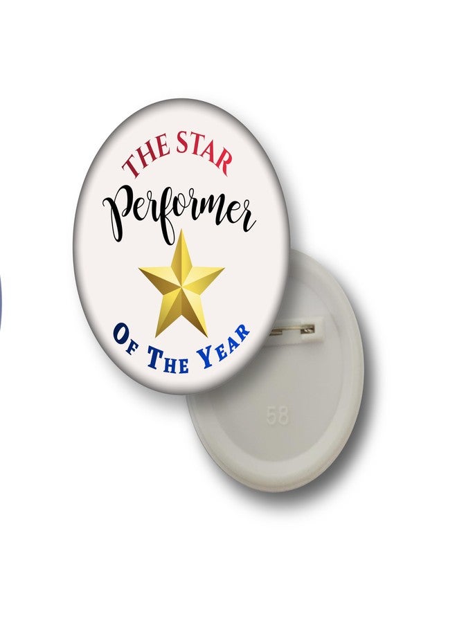 دي2سي شارات تقدير الأداء المتميز في مجال البيع المباشر للمستهلك - دبوس جائزة 58 مم (شهر/سنة/أسبوع) | موظف، طالب، فريق، رياضة | مجموعة زينة بالجملة (5/10/25 قطعة) (نجم العام، 25) - Image 1